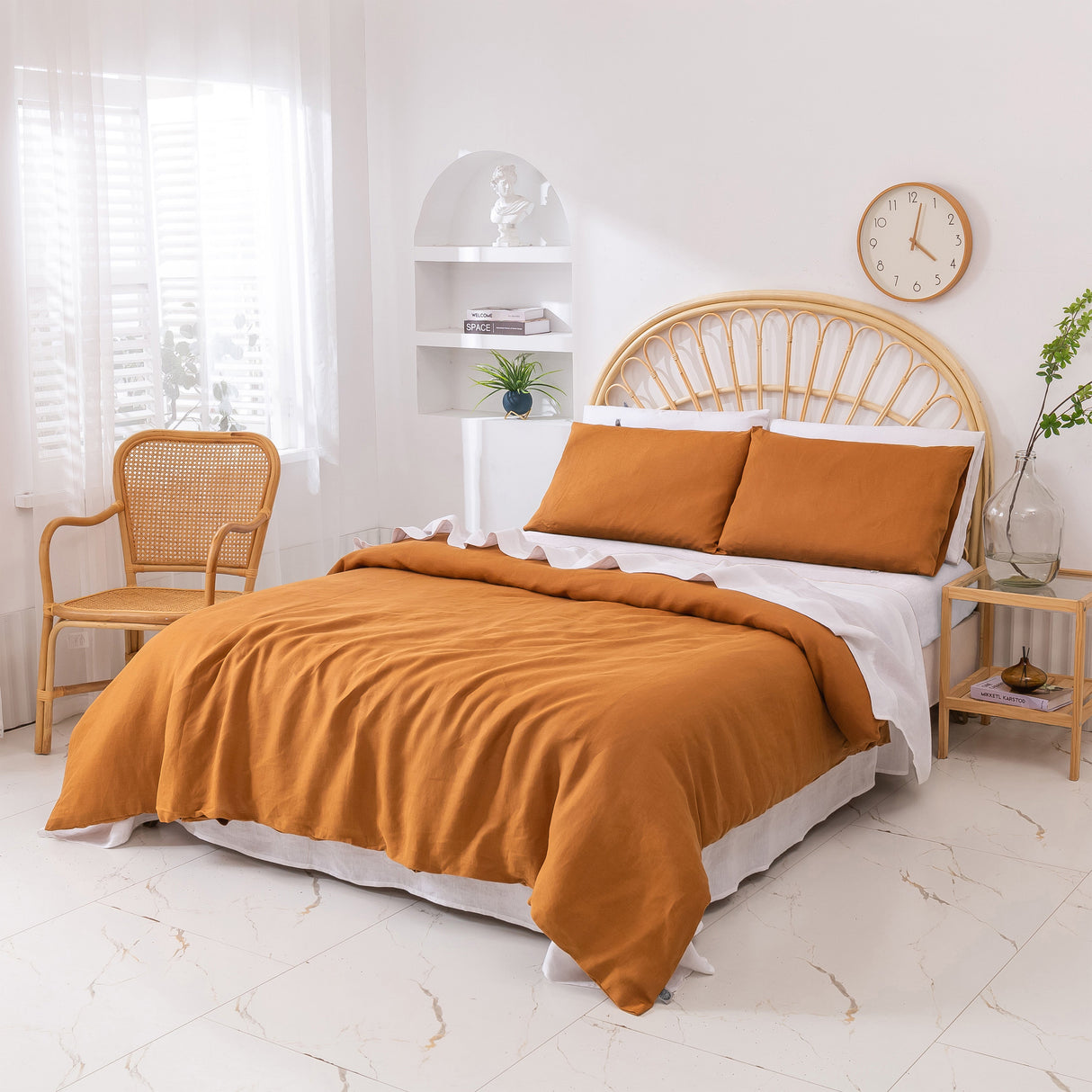 Luxore 100% Premium Vintage Washed Hemp Linen Quilt Cover Set | Supreme Cooling Hemp Duvet Cover