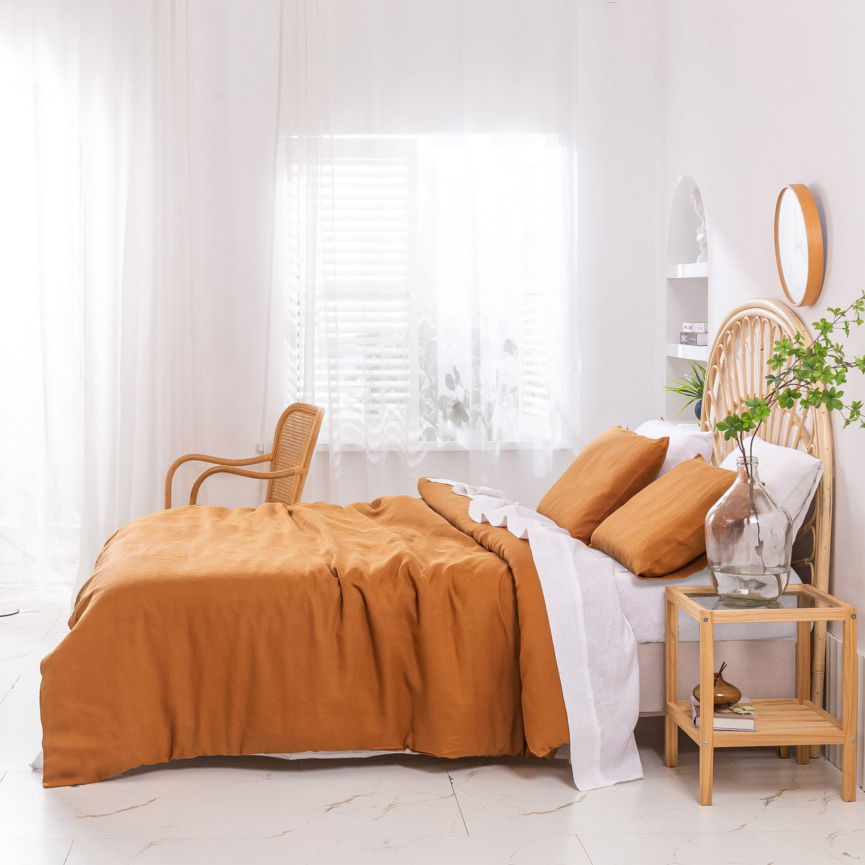 Luxore 100% Premium Vintage Washed Hemp Linen Quilt Cover Set | Supreme Cooling Hemp Duvet Cover