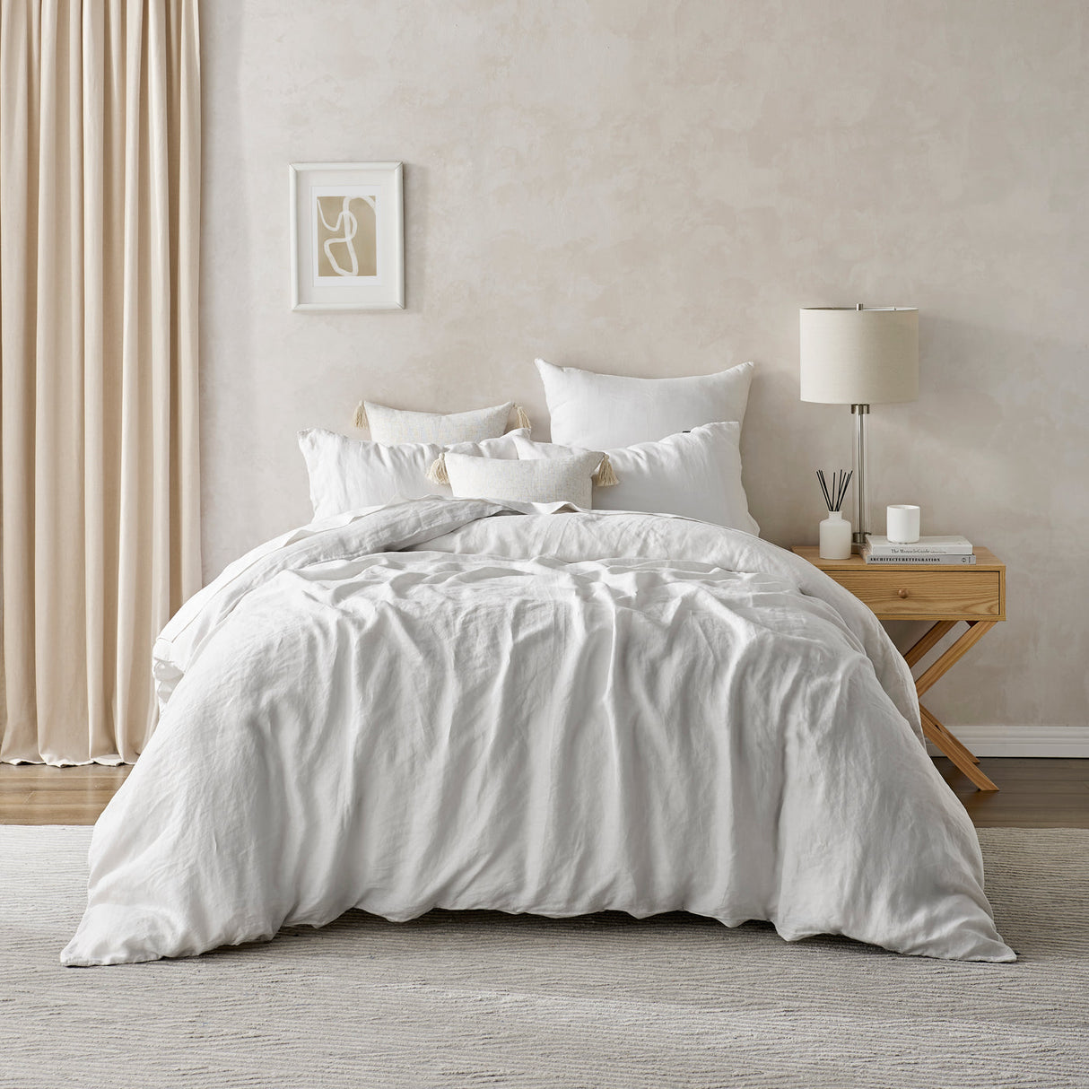 Luxore Premium Collection 100% European Flax Linen Quilt Cover Set