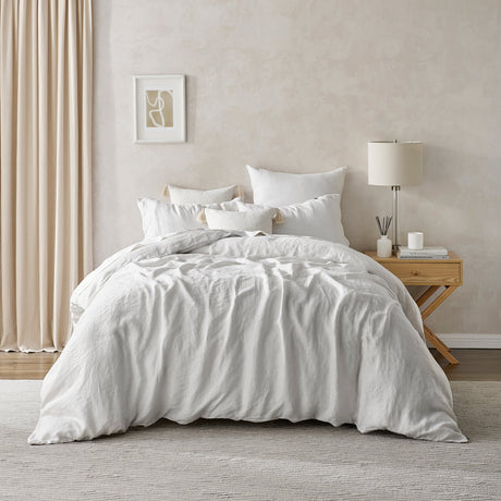 Luxore Premium Collection 100% European Flax Linen Quilt Cover Set