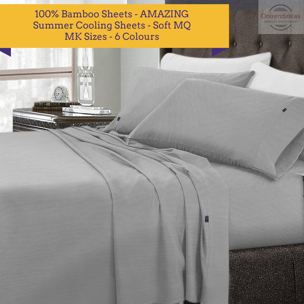 Premium Cooling 100% Bamboo Sheet Set | Soft Cooling Bamboo Sheets High Quality Bamboo