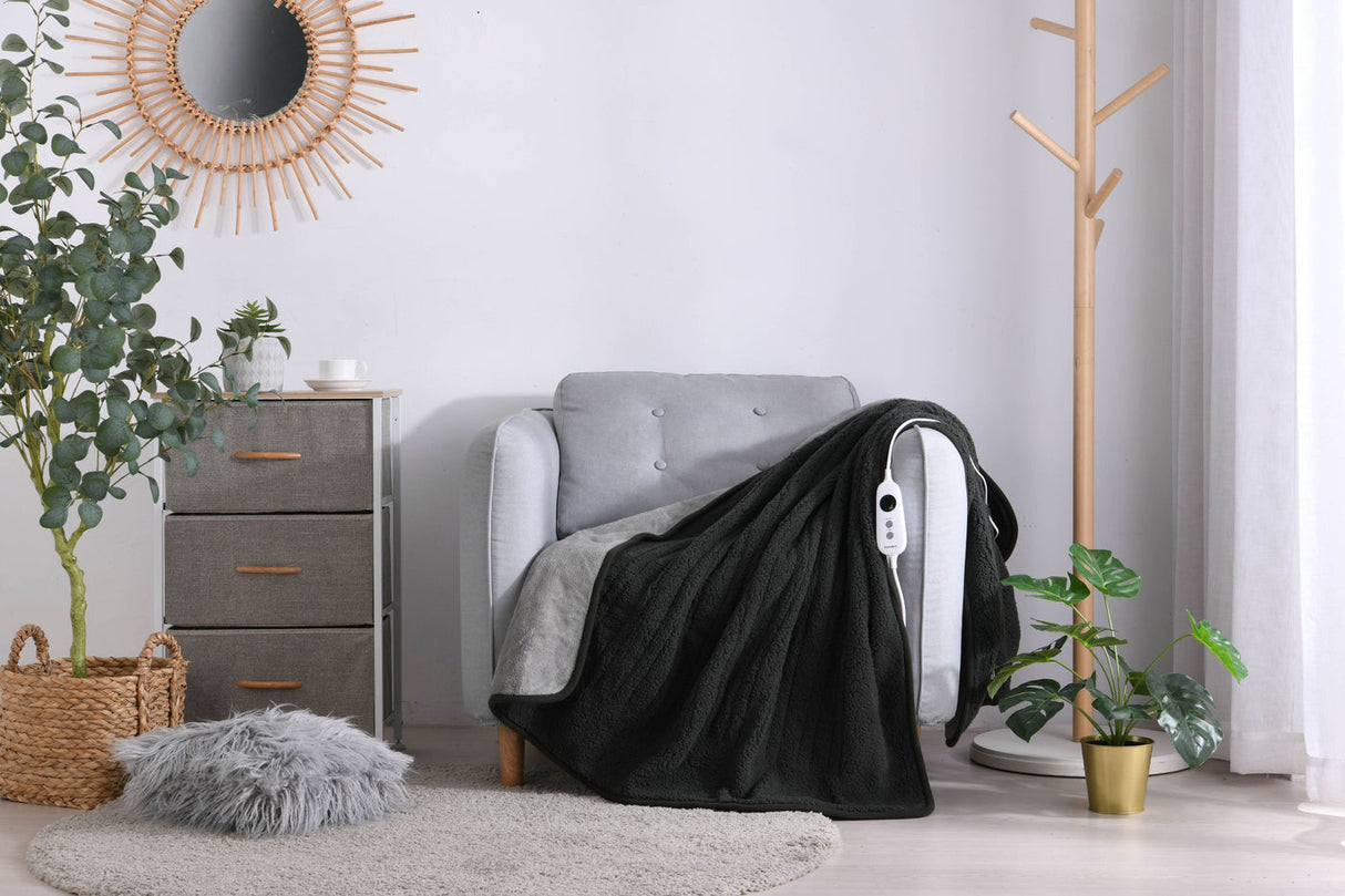 Luxore Reversible Heated Throw Blanket 160cm x 120cm | Warm Electric Throw Blanet