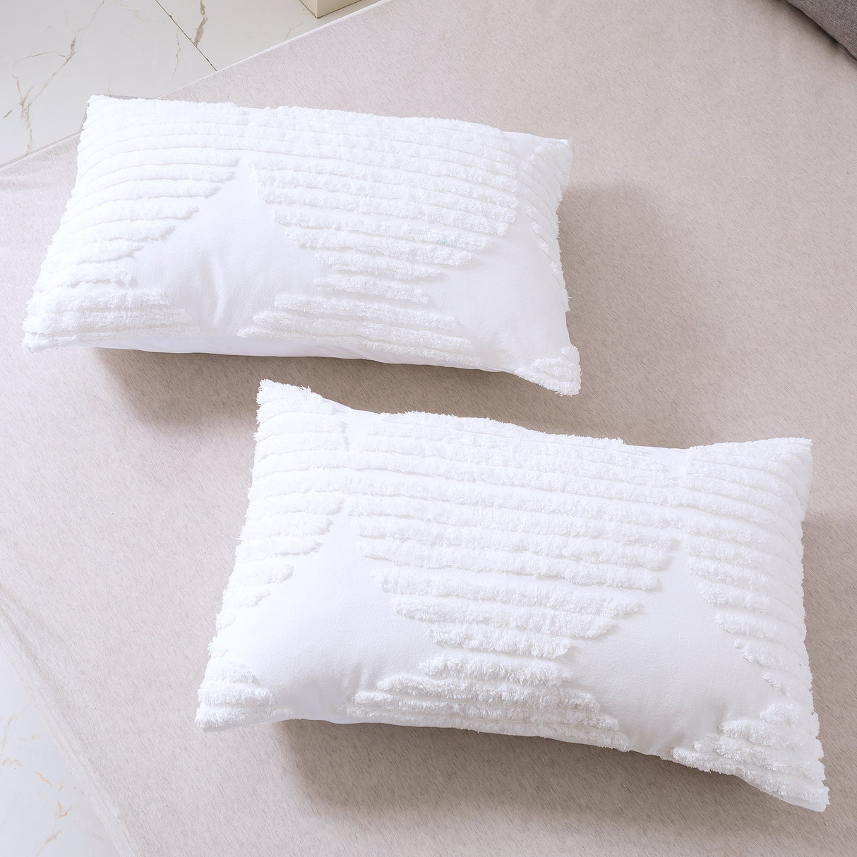 Luxore Darvo Tufted Washed Vintage Pure Cotton Quilt Cover Set | Modern Bedding Covers