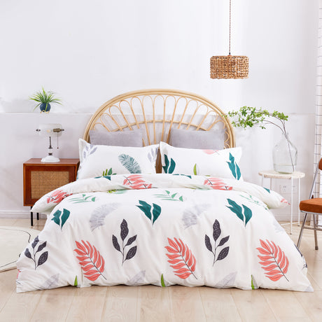 Luxore 250TC Fern 100% Cotton Sateen Quilt Cover Set