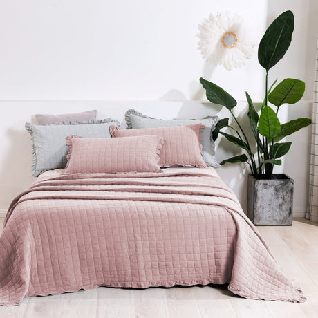 Luxore 100% Cotton Cover Quilted Sandwash Coverlet | Light Cotton Comforter