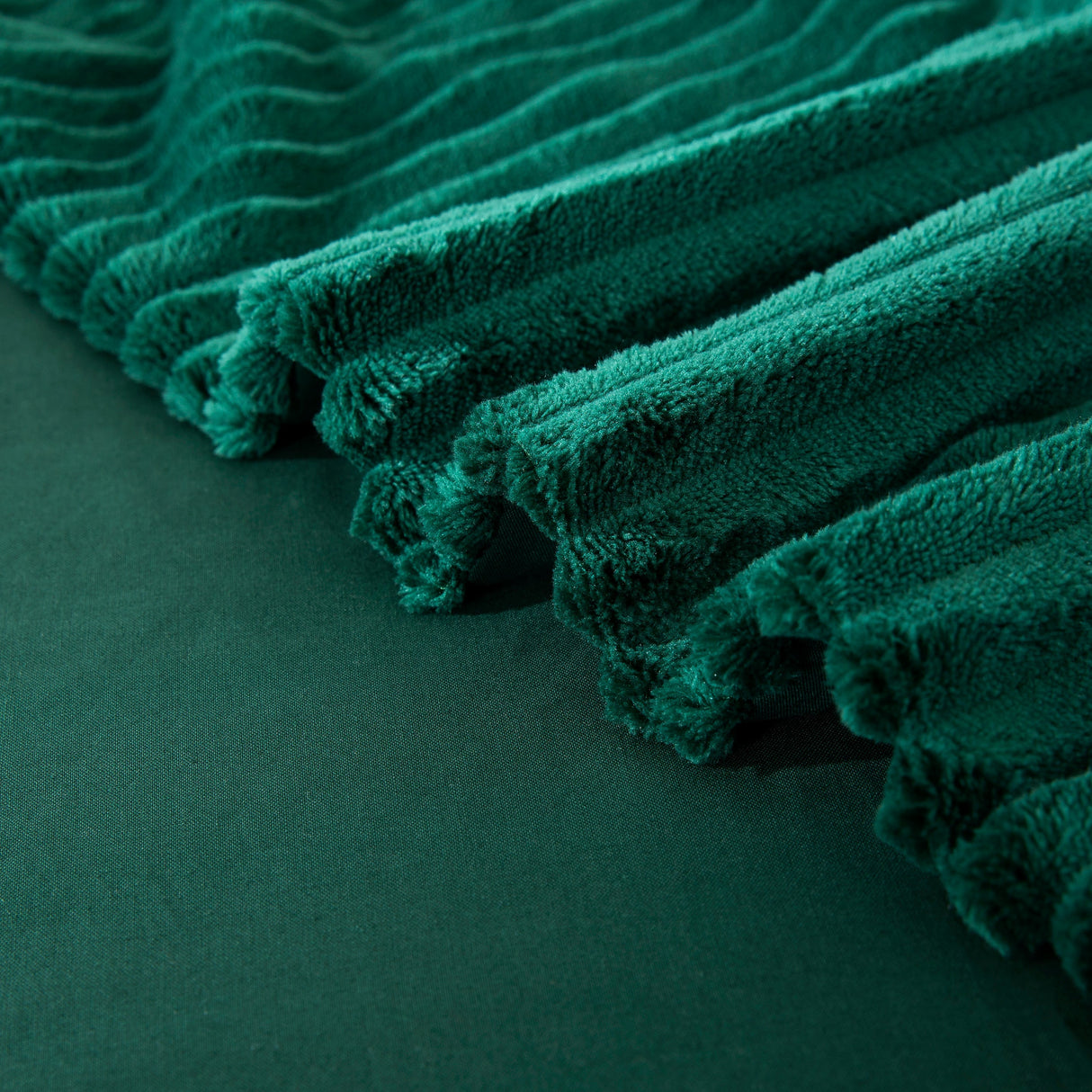 Luxore Warm Embossed Teddy Fleece Quilt Cover Set | Plush Teddy Fleece Duvet Cover Set