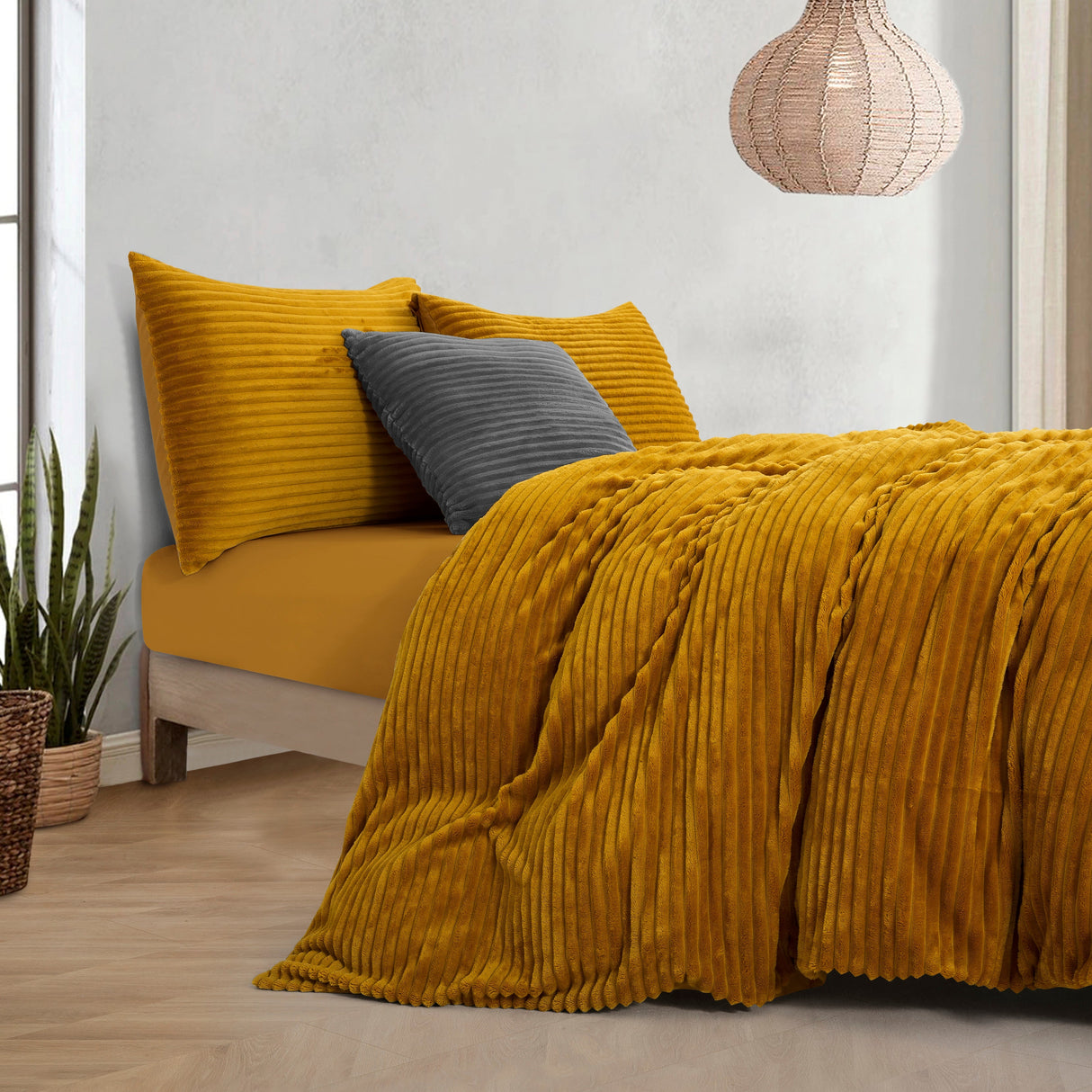 Luxore Warm Embossed Teddy Fleece Quilt Cover Set | Plush Teddy Fleece Duvet Cover Set