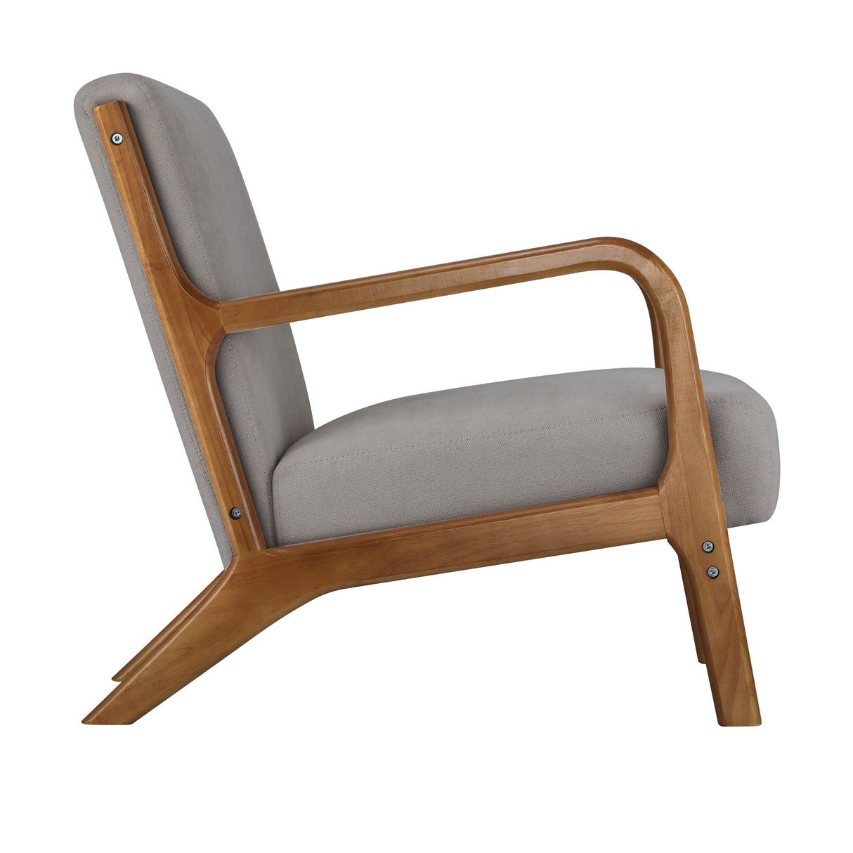 Modern Jakara Accent Lounge Chair | Soft Upholstered Wooden Fabric Lounge Armchair by Oikiture