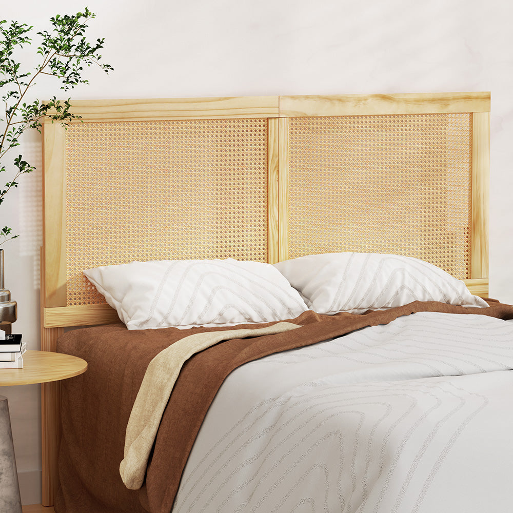 Centrum Lio Rattan Bed Frame Headboard  | Modern Wooden Sturdy Headboard