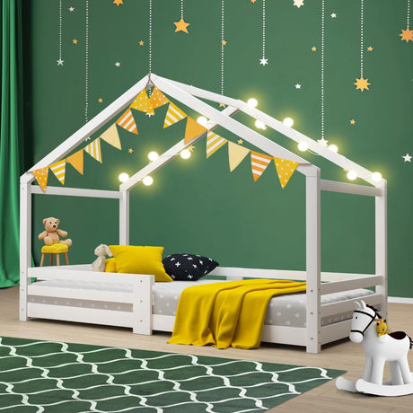 Scandi Wooden Kids House or Teepee Bed in Single Size | Novelty Kids Beds | Wooden Childrens Beds