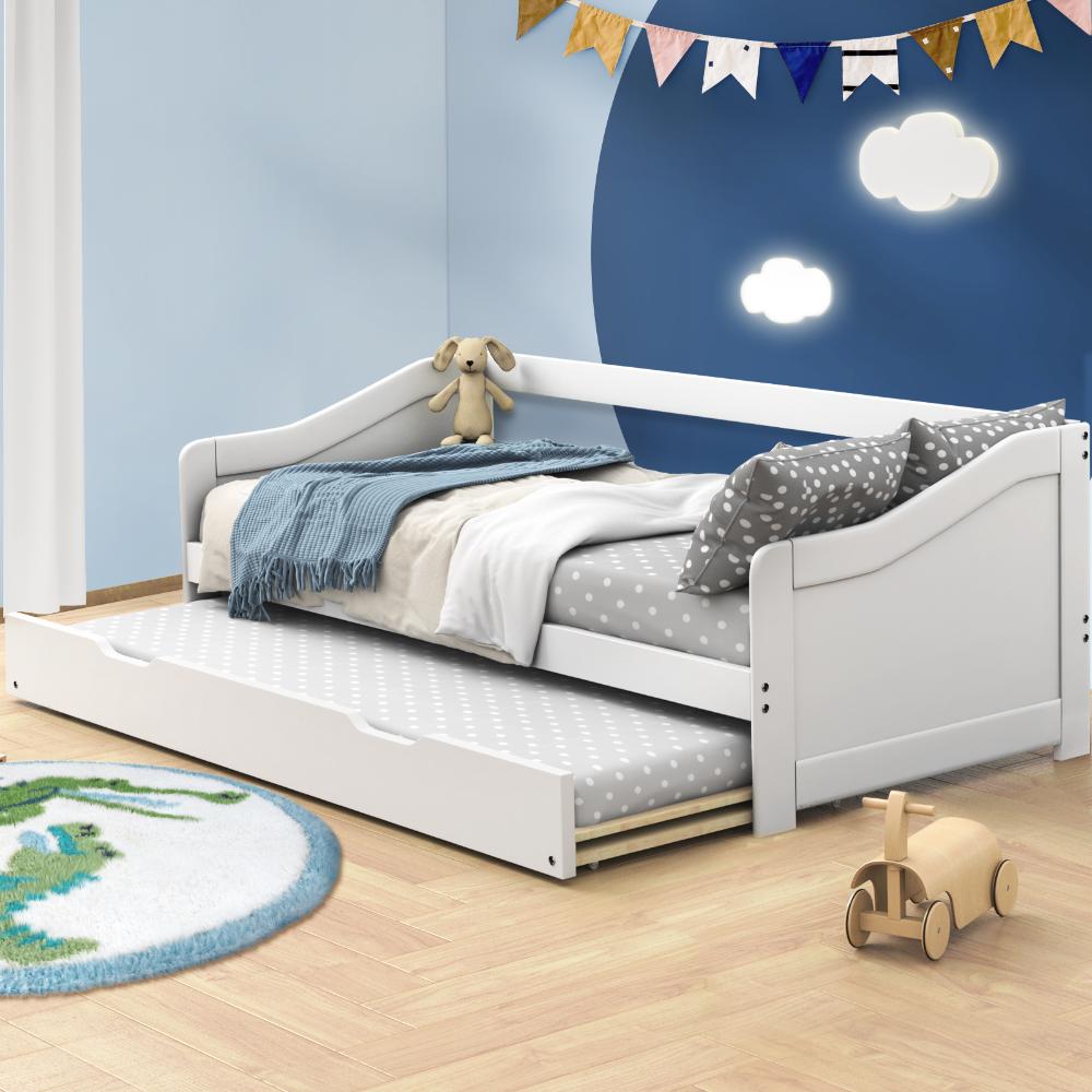 Reggio Kids Trundle Bed | Kids Two in One Daybed Single Size and Single Trundle