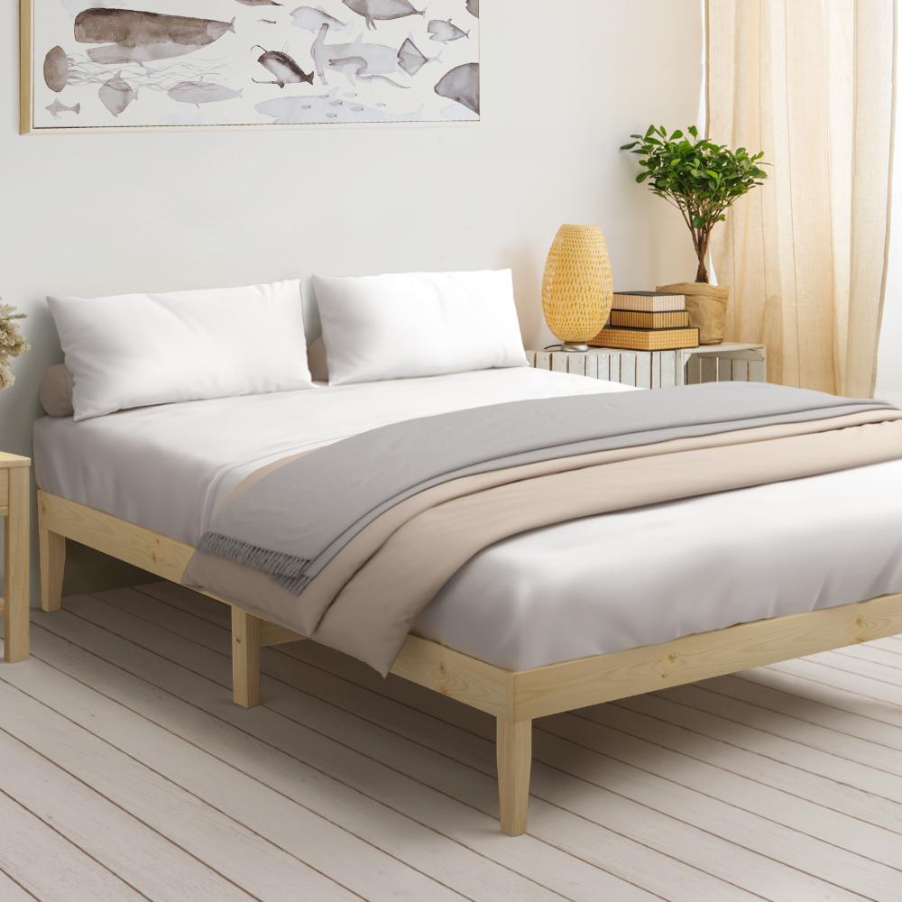 Milano High Quality Solid Wooden Timber Bed Base | Easy Assembly Quality Platform Bed | Minimalistic Bed Base