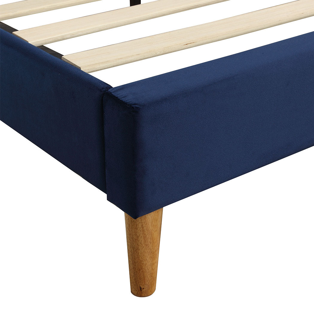 Polizano Velvet Touch Tuffted Modern Bed Frame | Luxury Premium Soft Plush Velvet Bed