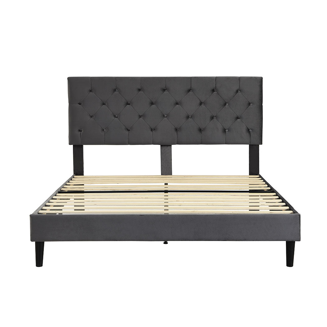 Lucrezia Velvet Touch Modern Bed Frame | Premium Soft Plush Velvet Bed