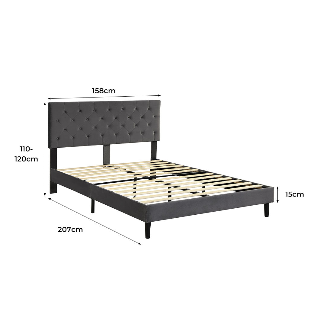 Lucrezia Velvet Touch Modern Bed Frame | Premium Soft Plush Velvet Bed