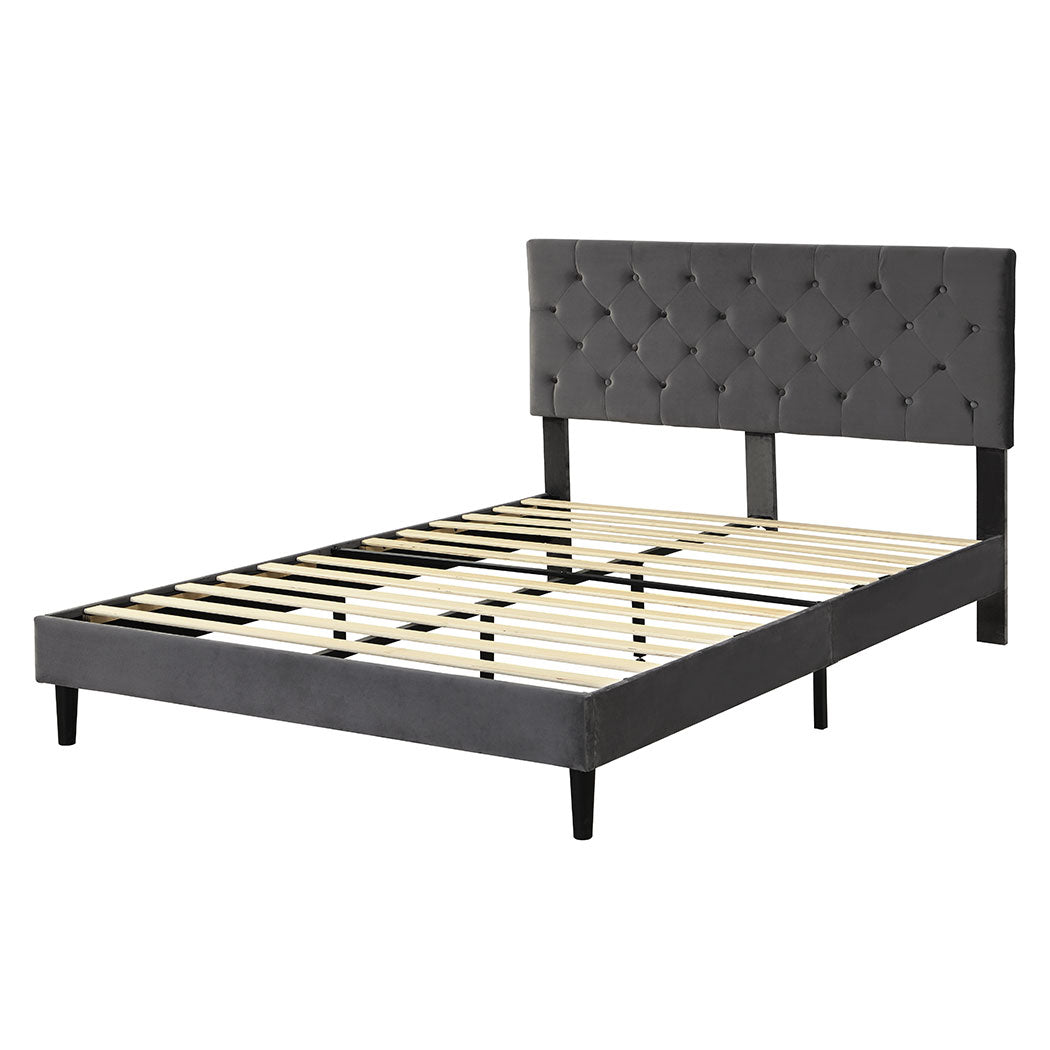 Lucrezia Velvet Touch Modern Bed Frame | Premium Soft Plush Velvet Bed