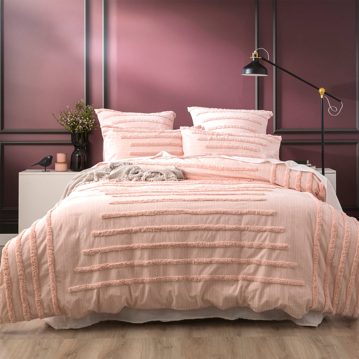 Premium 100% Cotton Vintage Washed Tufted Quilt Cover Set by Renee Taylor