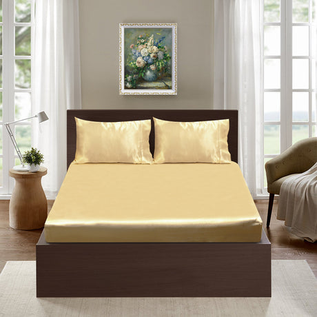 Ramesses Casablanca Ultra Soft Silky Satin FITTED Sheet Combo Set | Super smooth and soft