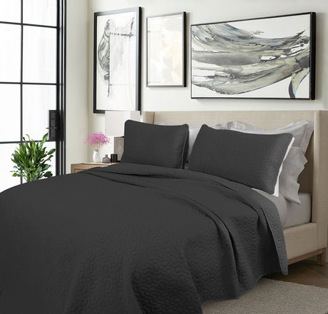 Shangri-La 2000TC Cooling 3pc Comforter Set | Summer 3pc Coverlet Bedding Set