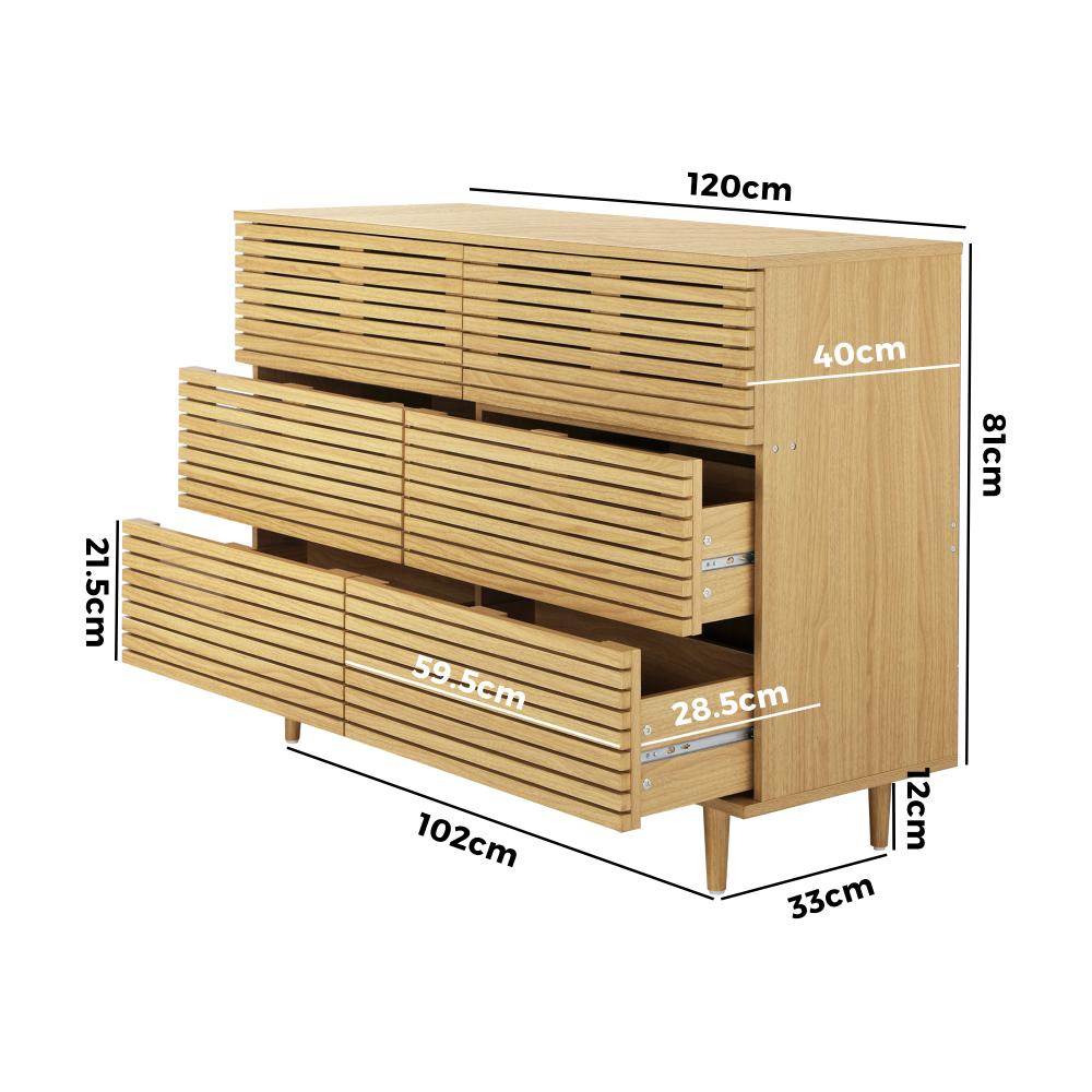 Centrum Bedroom 3 or 6 Chest of Drawers Tallboy Cabinet | Modern Tallboy Storage Dresser Cabinet