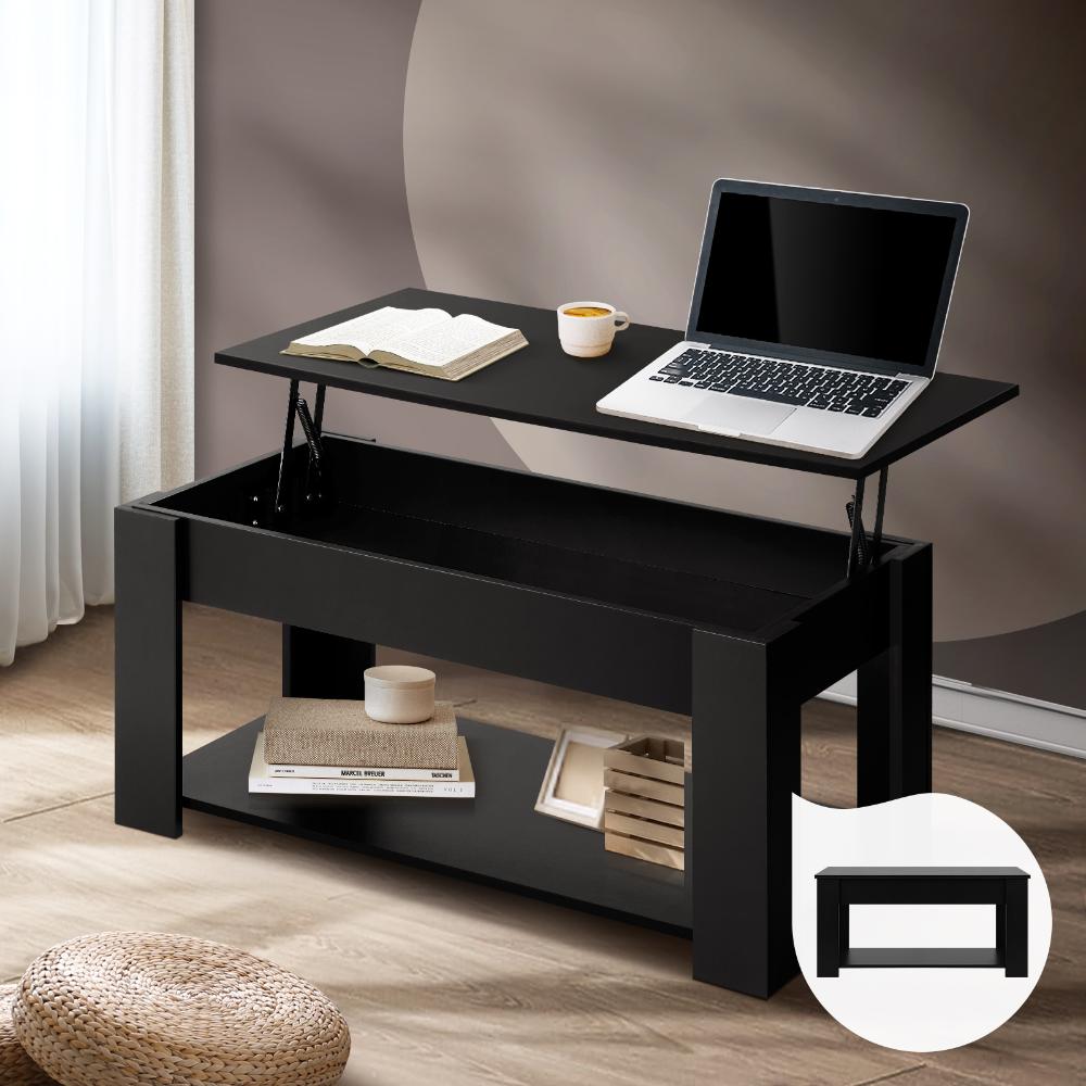 Rialto Lift Up Top Coffee Table with Extra Storage Space | Two In One Modern Coffee Table