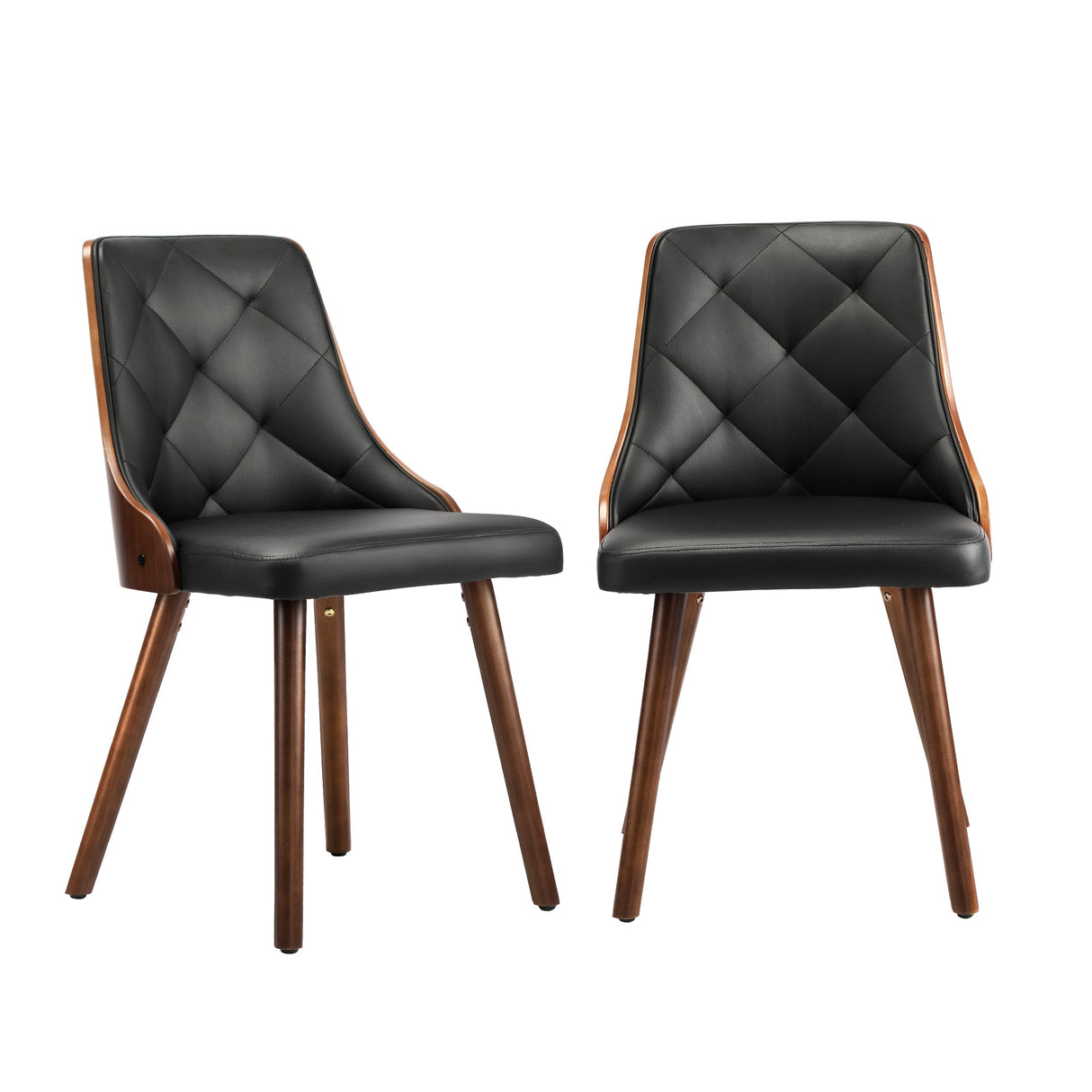 Set of 2 Gianni Deluxe Padded Dining Room Chairs | Wooden Back Padded Modern Dining Chairs