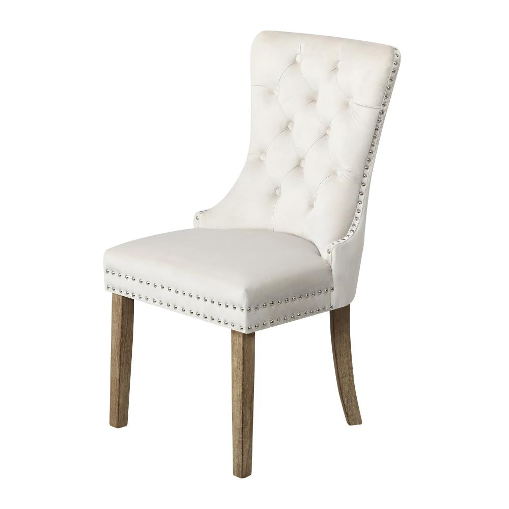 Set of Two Amelia Velet Soft Tufted Dining Chairs | Premium Plush Dining Chairs