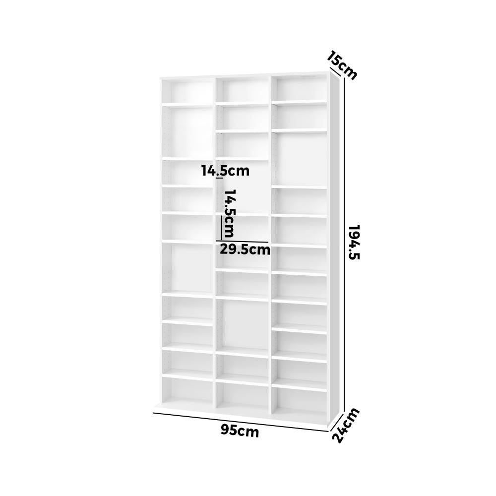 Oikiture 36 Slot Adjustable Wooden Display Unit | Modern Wooden Bookshelf Storage Shelf Unit