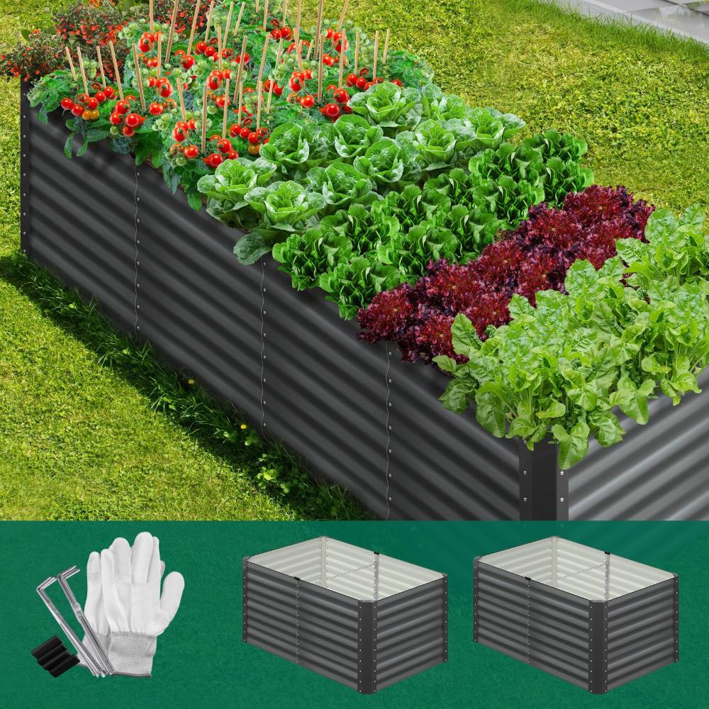 Premium Raised Garden Beds in Various Sizes | Galvanised Steel Planter Garden Beds by Livsip
