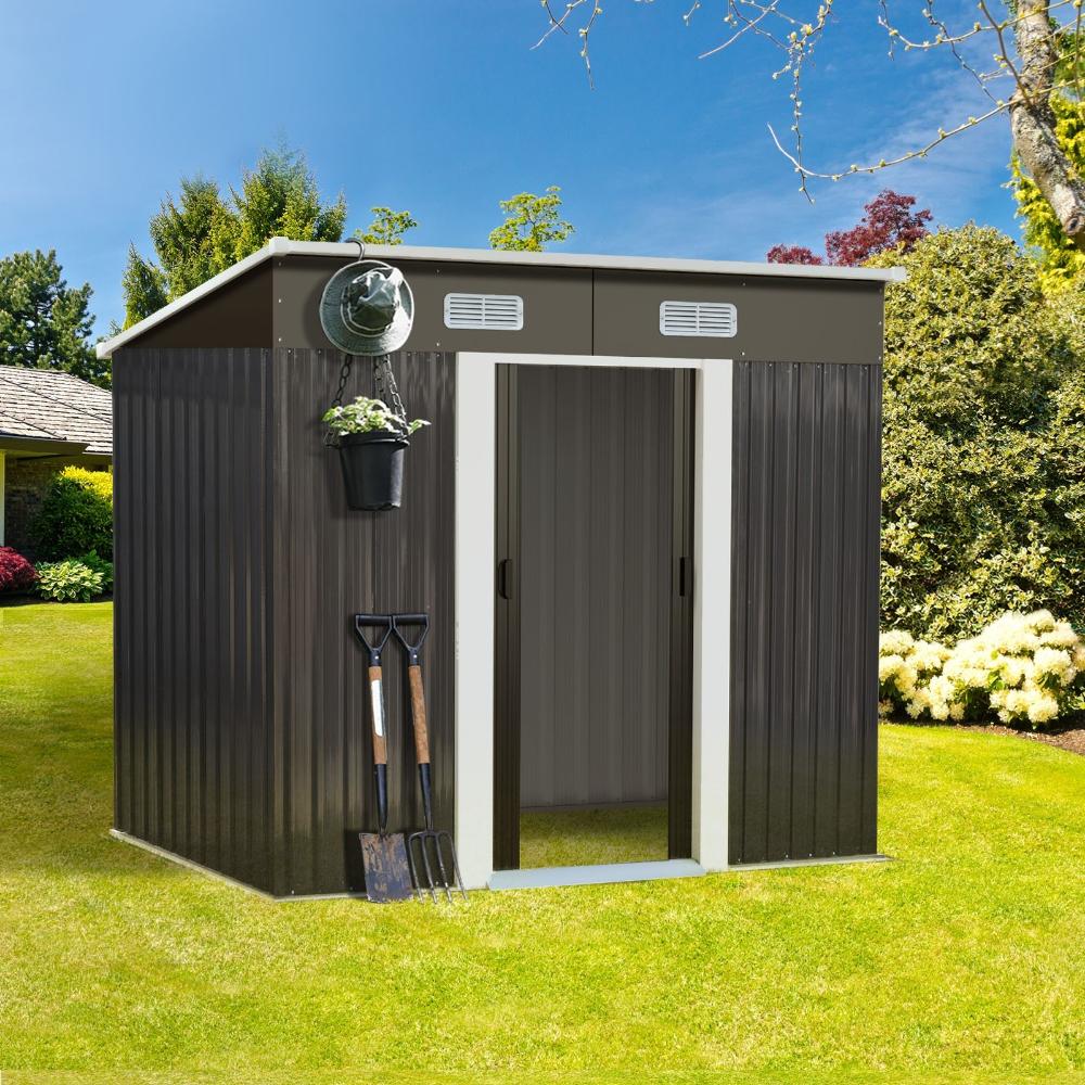 Forte Premium Outdoor Metal Garden Shed with Air Vents | High Quality Storage Garden Shed