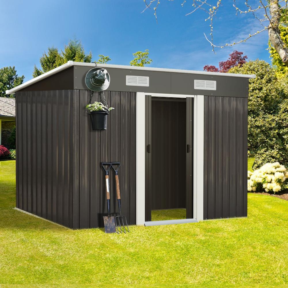 Forte Premium Outdoor Metal Garden Shed with Air Vents | High Quality Storage Garden Shed