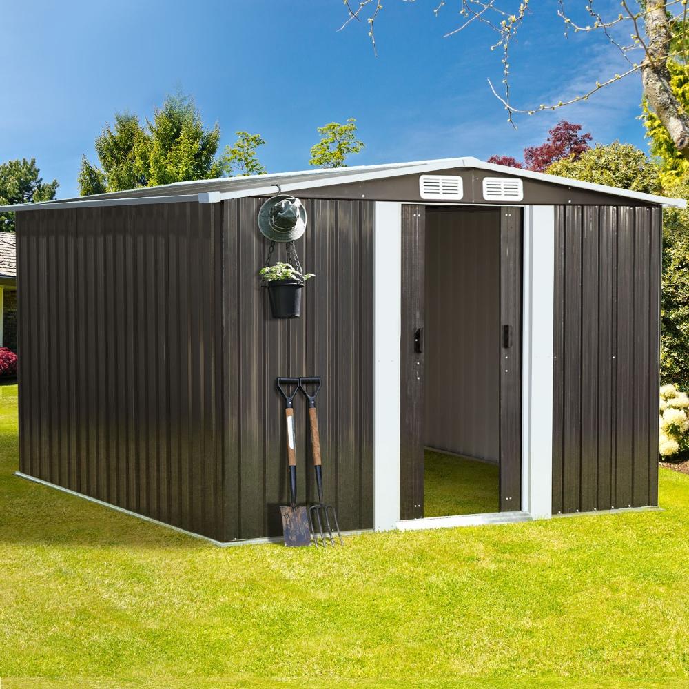 Forte Premium Outdoor Metal Garden Shed with Air Vents | High Quality Storage Garden Shed
