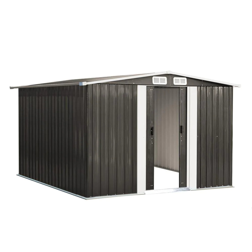 Forte Premium Outdoor Metal Garden Shed with Air Vents | High Quality Storage Garden Shed