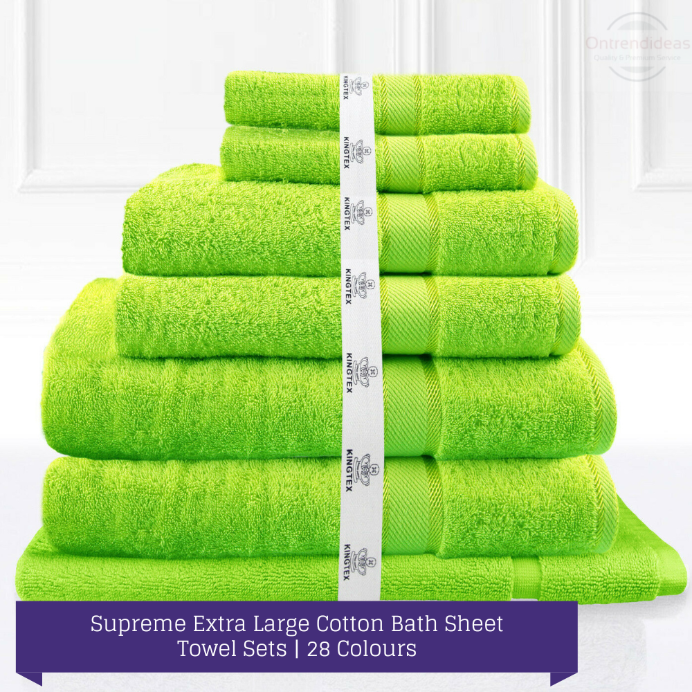 Luxury Kingtex 100% Supreme Cotton Bath Sheet Towel Set | Extra Large Bath Sheet Set | 28 Colours