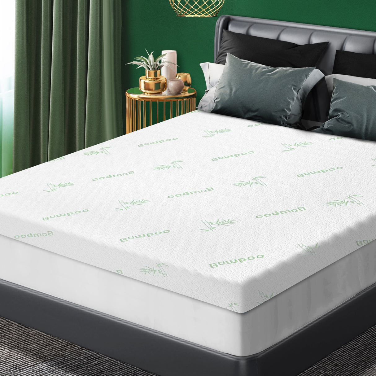 7 Zone 8cm Premium Bamboo GEL Memory Foam Mattress Topper Summer Cooling Memory Foam Topper