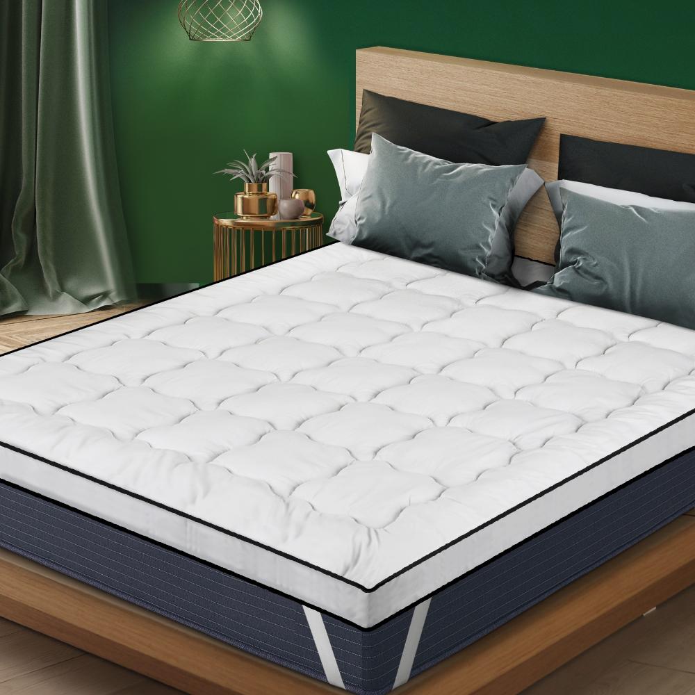 Luxury Soft Premium Lofty 700GSM Memory Fibre Mattress Topper | Anti Allergy Topper