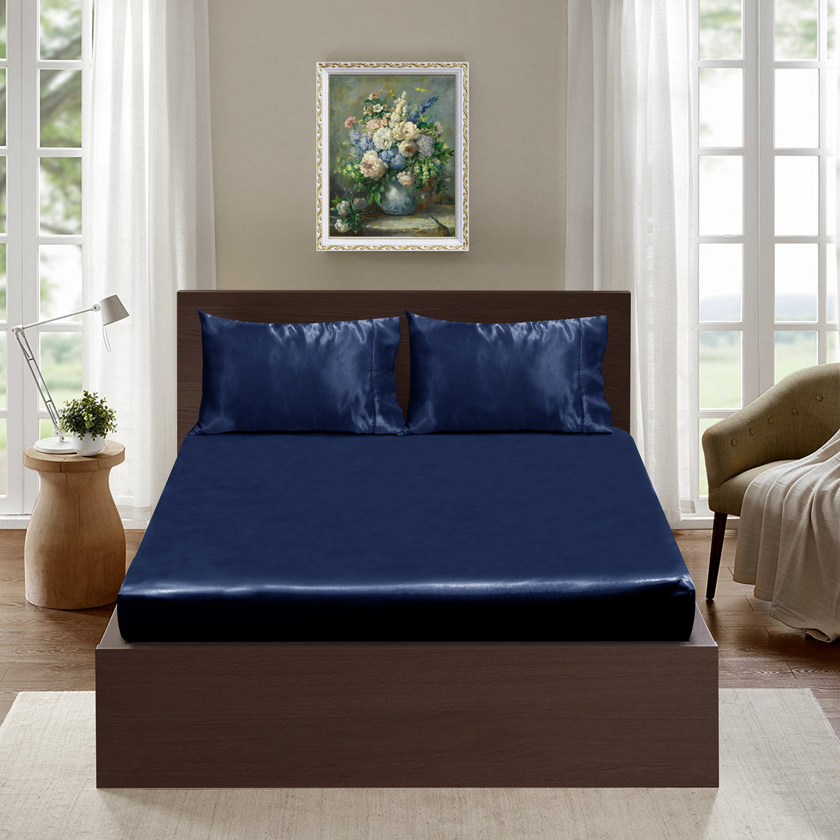 Ramesses Casablanca Ultra Soft Silky Satin FITTED Sheet Combo Set | Super smooth and soft
