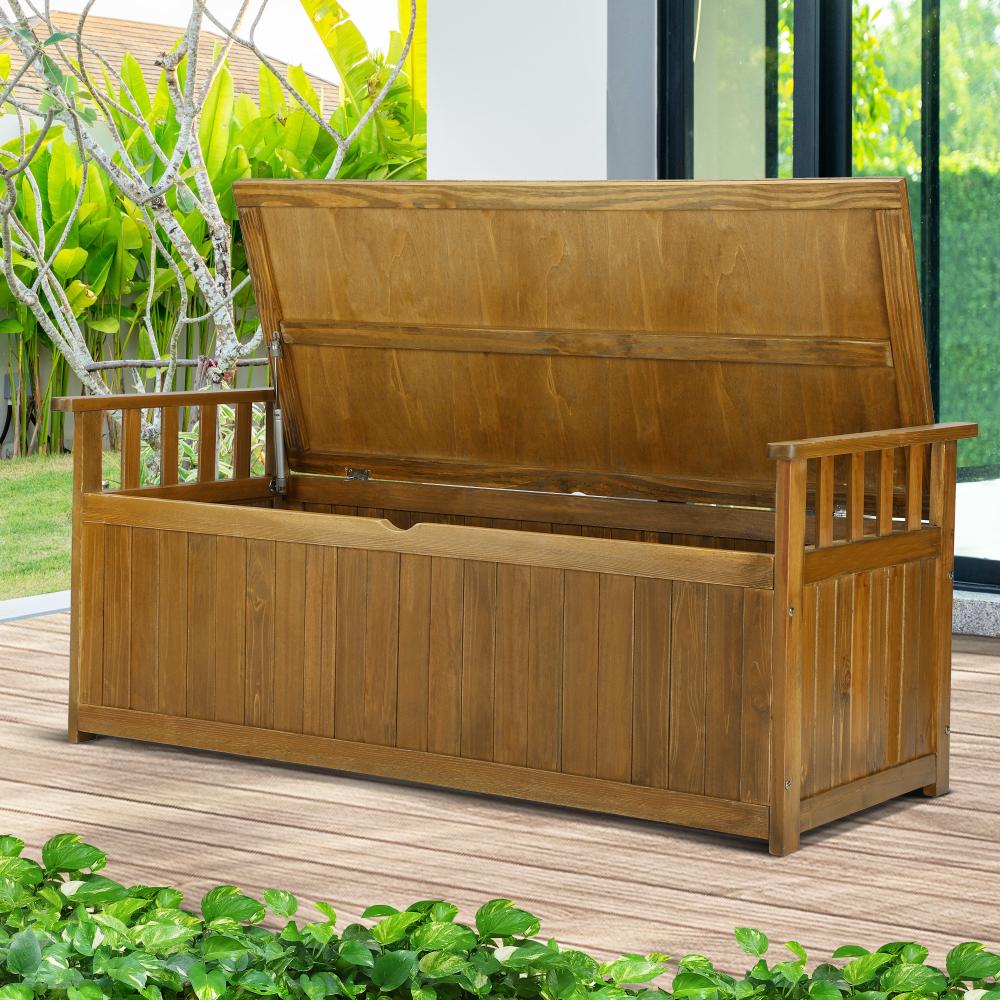 Two in One 200L Outdoor Bench and Storage Box | Wooden Garden Bench by Livsip