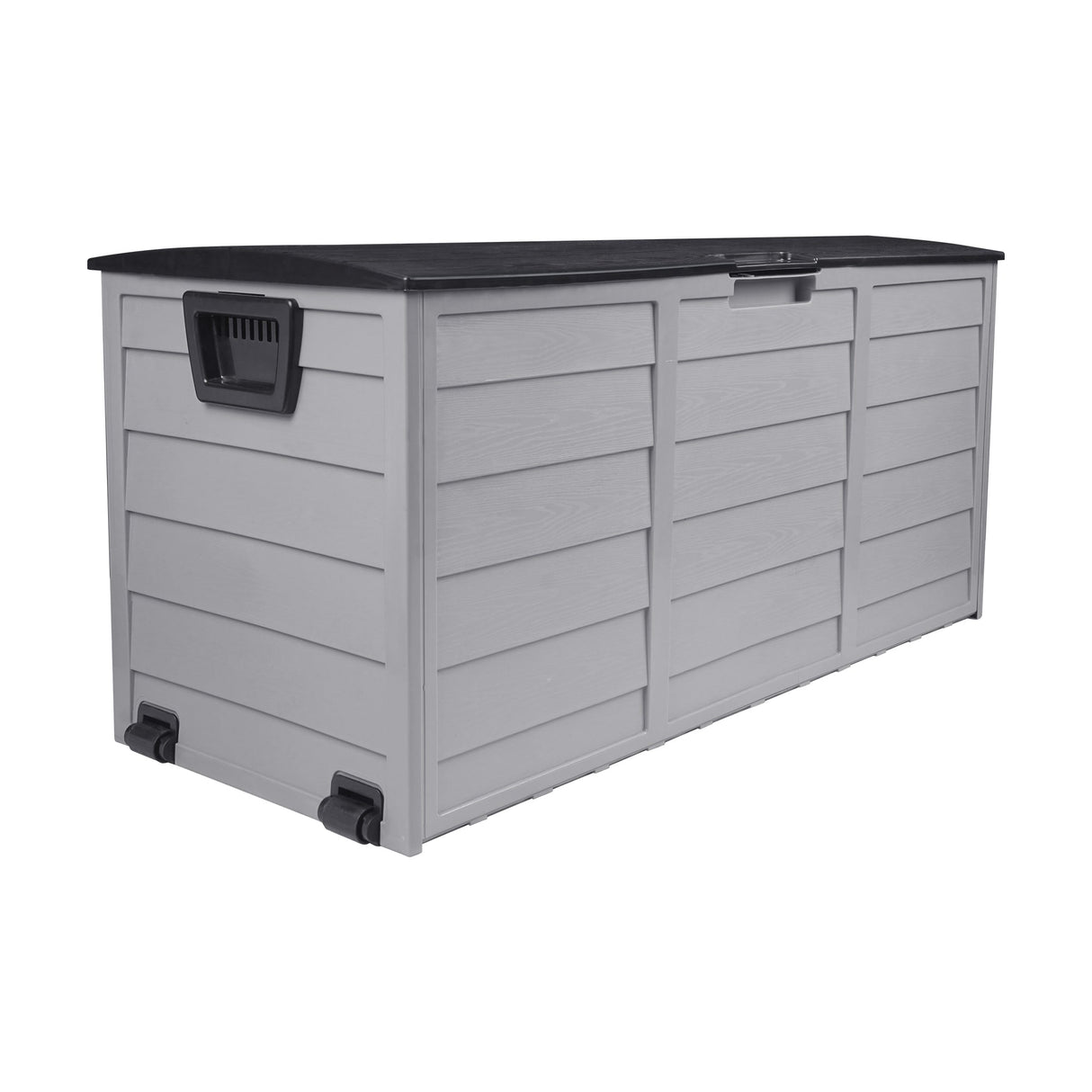 Forte Premium Weatherproof Outdoor Storage Box | Grey or Black Lockable Storage | Garage Storage Box by Livsip