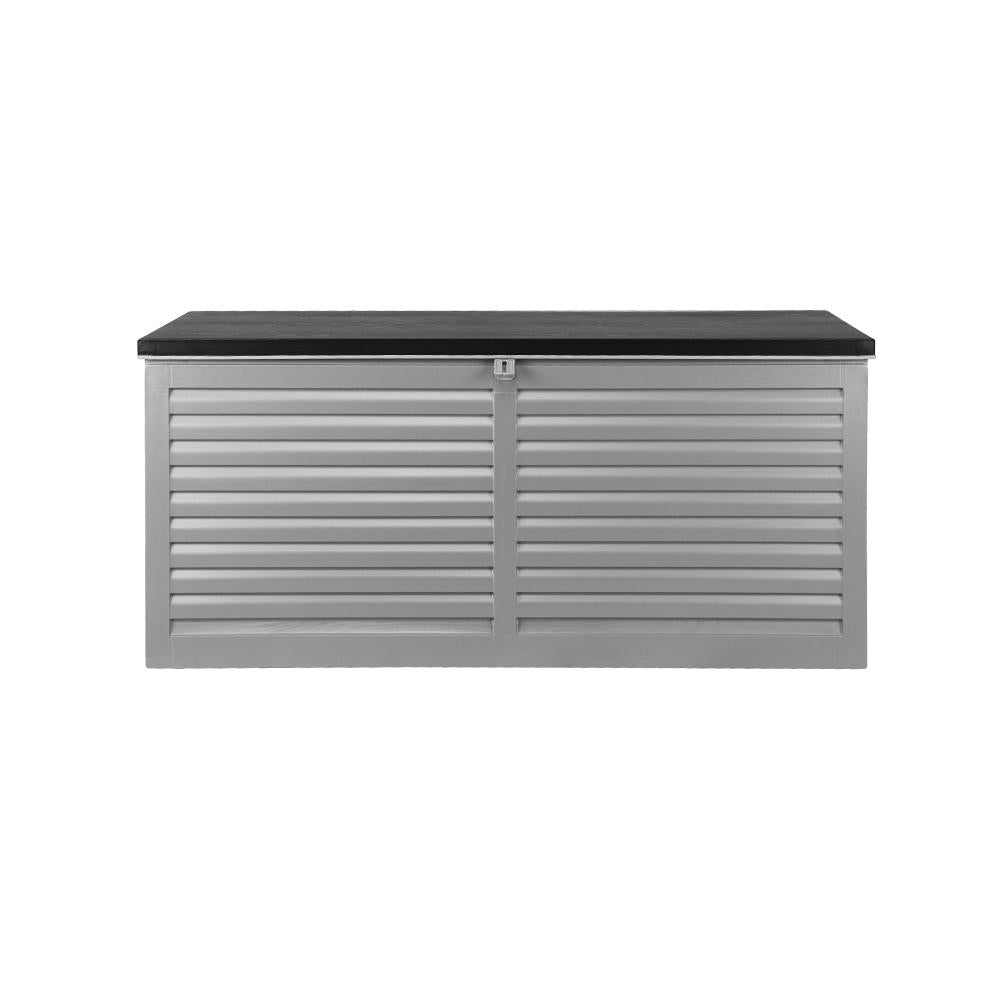 Forte Premium Weatherproof Outdoor Storage Box | Grey or Black Lockable Storage | Garage Storage Box by Livsip