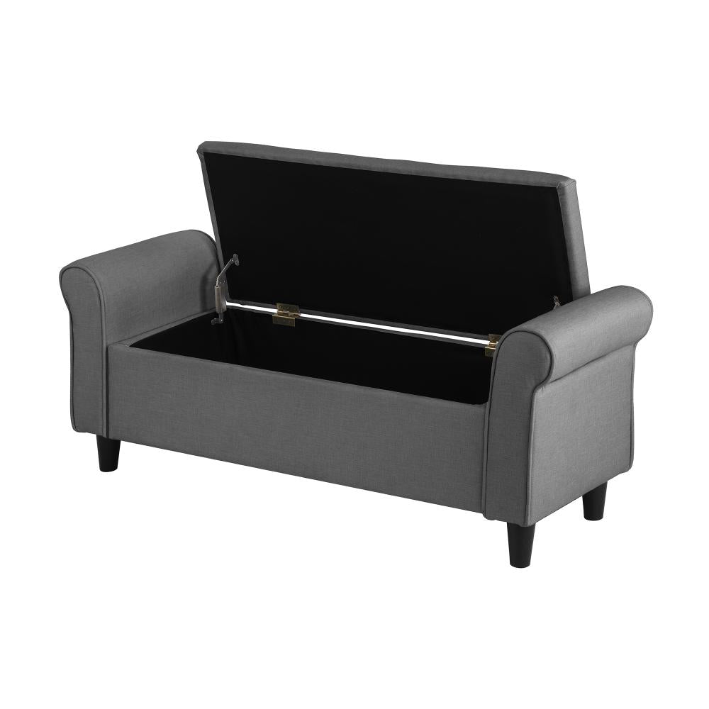 Premium Fabric Two in One Ottoman Storage Bench| Mini Day Bed Blanket Box