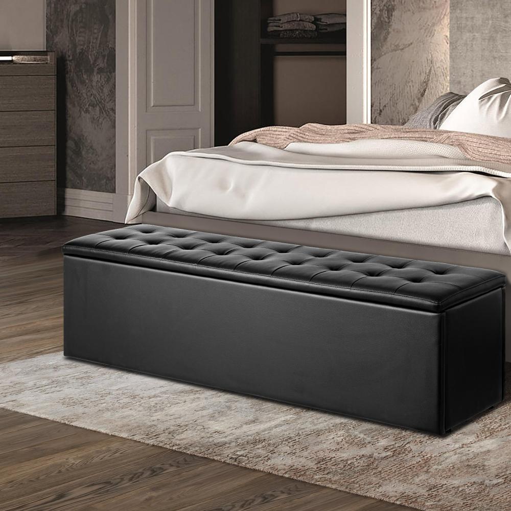 Premium Two in One Ottoman Storage Box and Seating Bench | Blanket Box