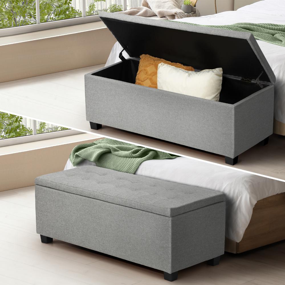 Premium Two in One Ottoman Storage Box and Seating Bench | Blanket Box