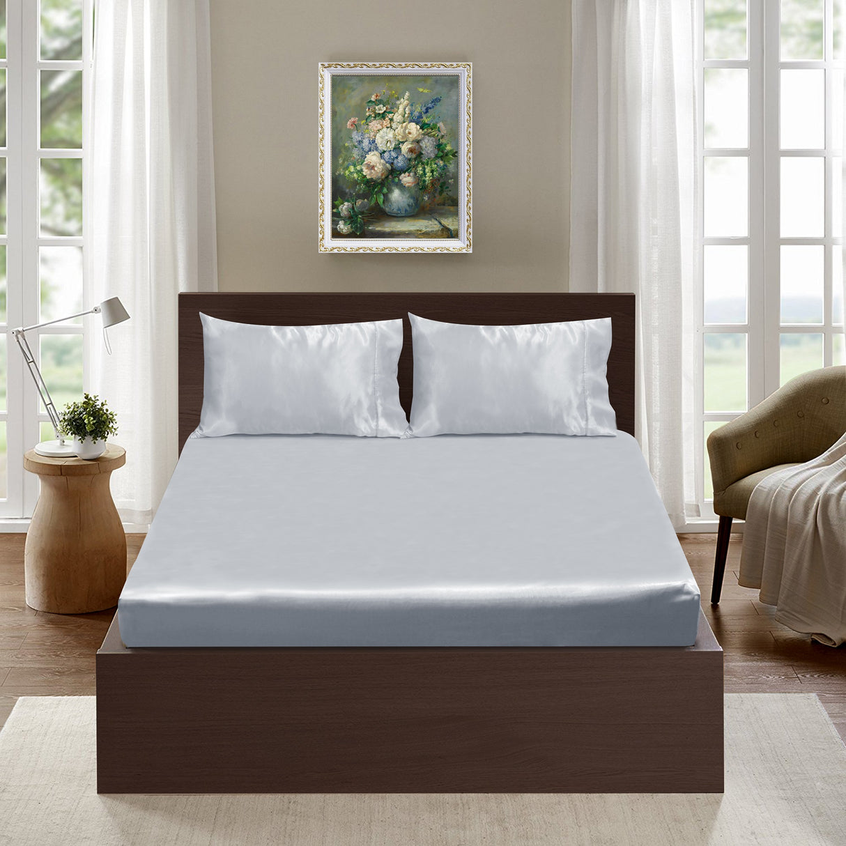 Ramesses Casablanca Ultra Soft Silky Satin FITTED Sheet Combo Set | Super smooth and soft
