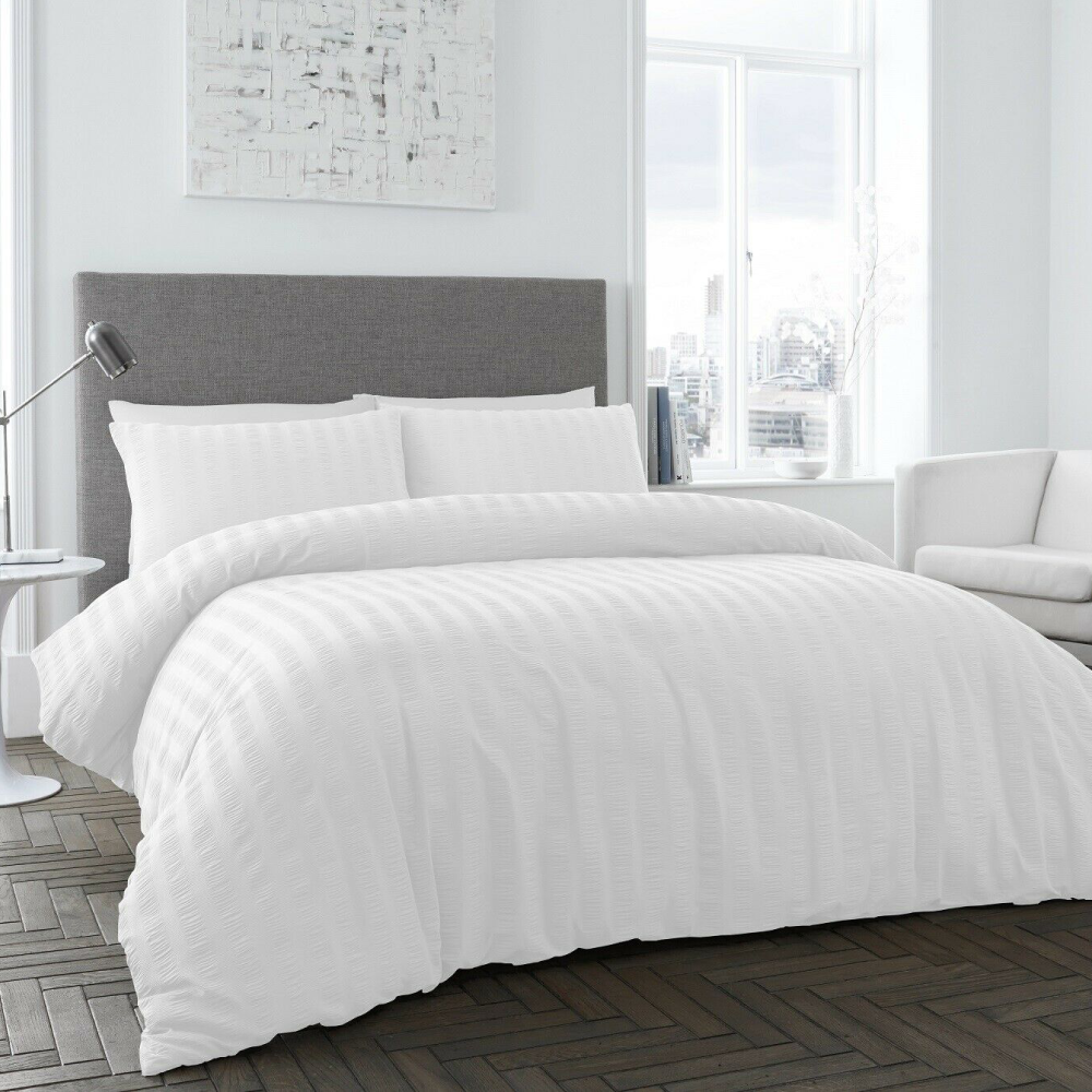 300TC Modern Seersucker Design Quilt Cover Set