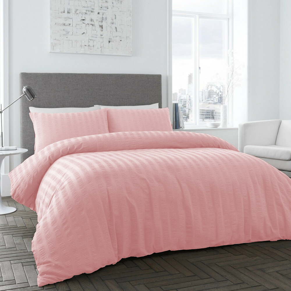 300TC Modern Seersucker Design Quilt Cover Set