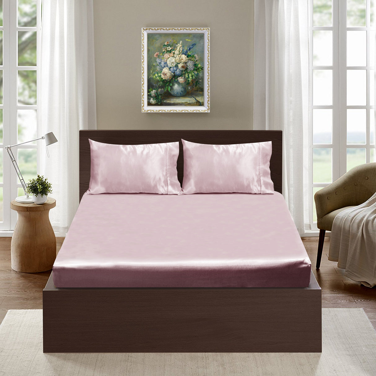 Ramesses Casablanca Ultra Soft Silky Satin FITTED Sheet Combo Set | Super smooth and soft