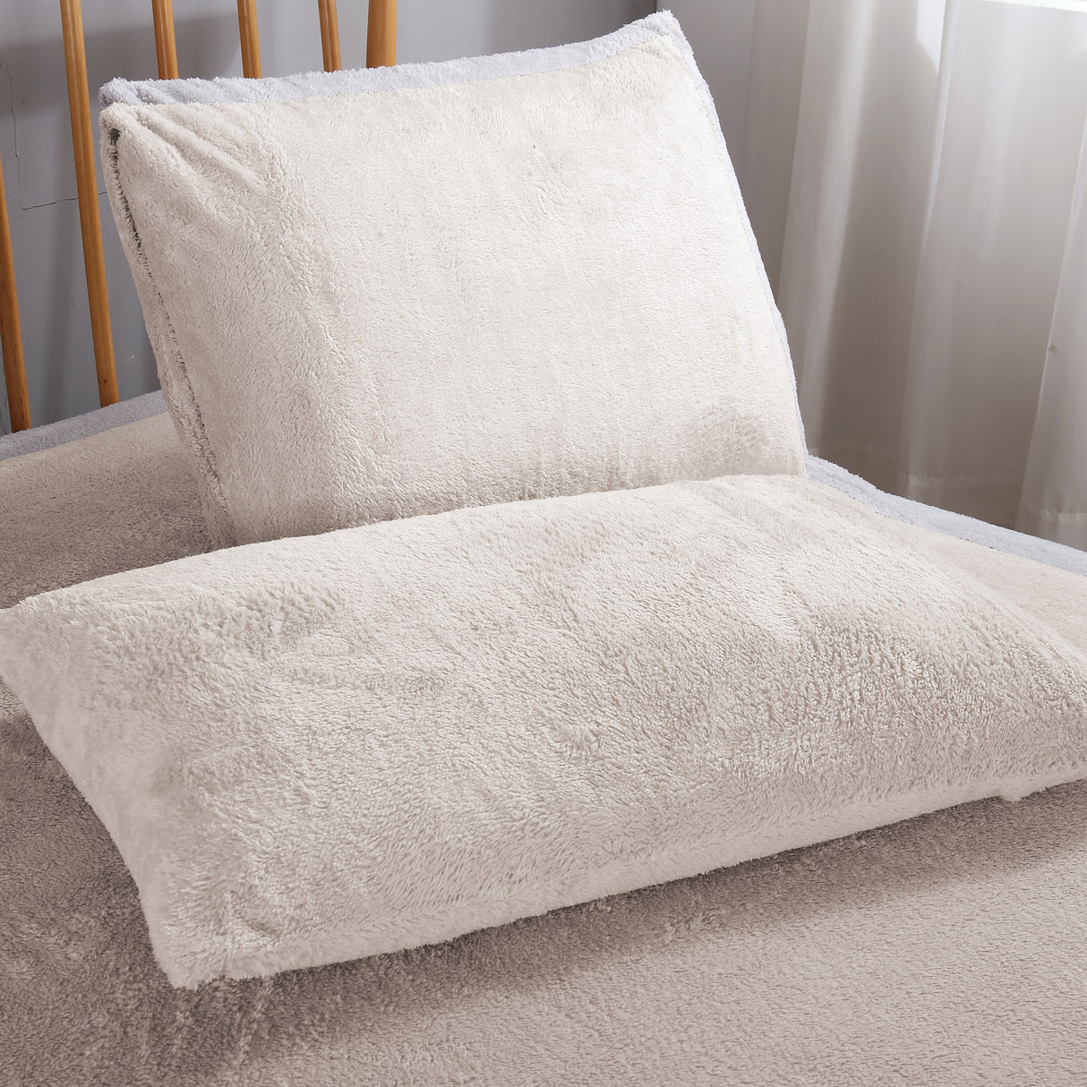 Ramesses Teddy Fleece Fitted Sheet Combo Set | Winter Warm Soft Teddy Fleece Sheets