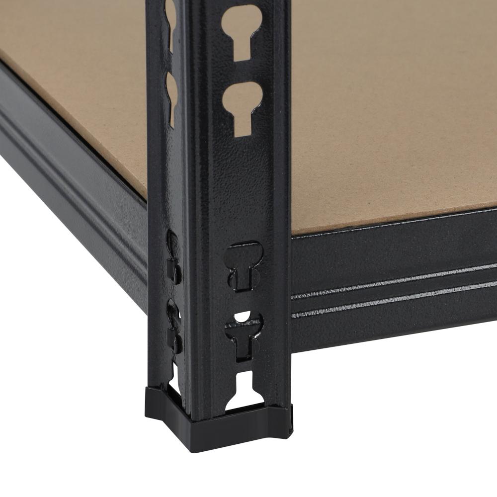 Forte Black Garage Shelving Storage Rack | Premium 5 Tier Space Saving Storage Clutter Solution