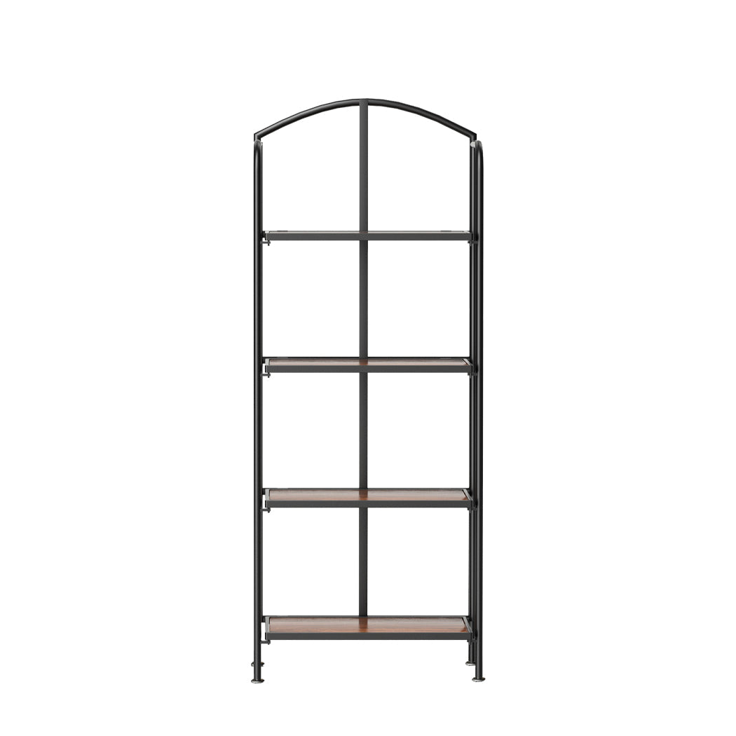 Crasus Foldable Portable Metal 4 Tier Display Unit | Modern Versatile Storage Bookshelf Display